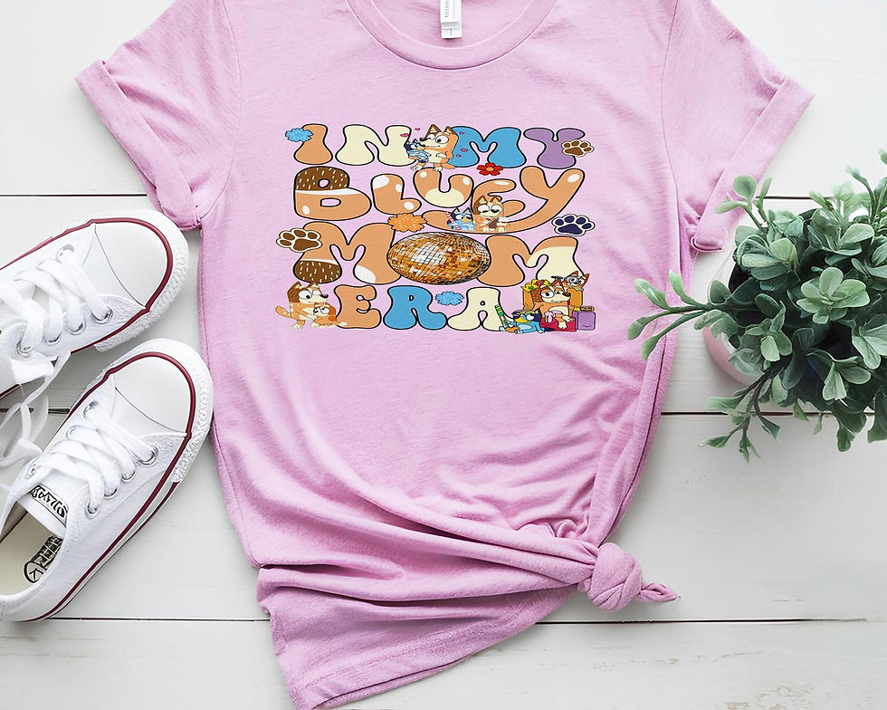 Thumbnail: Blue Chilli Heeler Mom Era Shirt: Stylish Graphic Tee