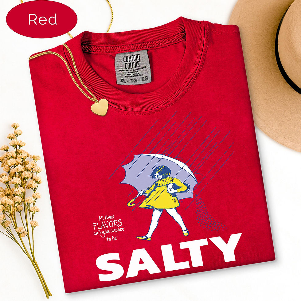 Thumbnail: Salty Girl Shirt Comfort Colors® Vintage Style Tee, Summer Graphic Tee, Trendy C