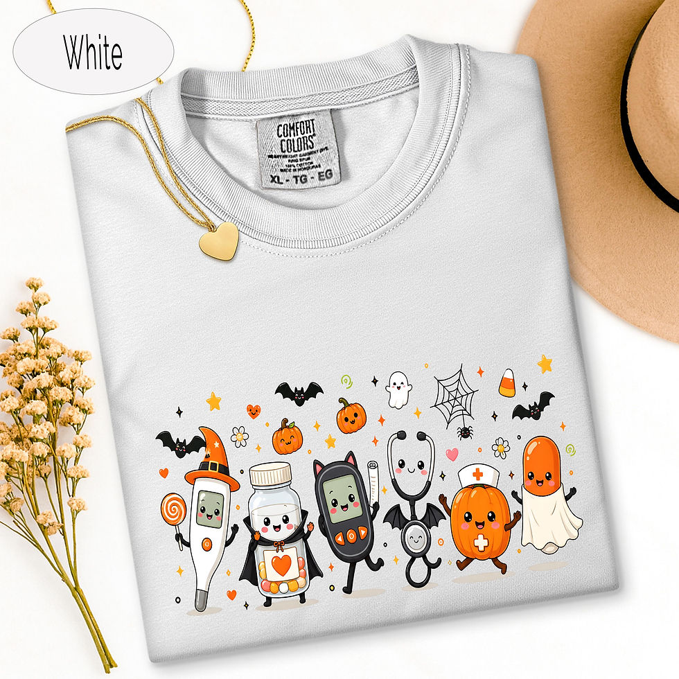 Thumbnail: Halloween Nurse Tee, Comfort Colors Shirt, Spooky Nurse Shirt, Medical1