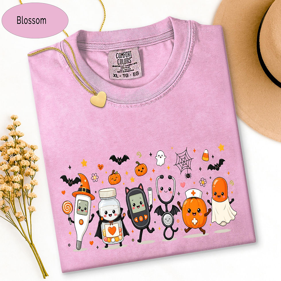 Thumbnail: Halloween Nurse Tee, Comfort Colors Shirt, Spooky Nurse Shirt, Medical1