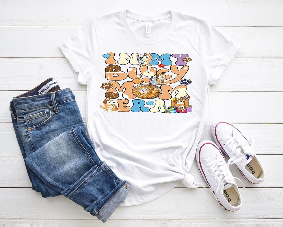 Thumbnail: Blue Chilli Heeler Mom Era Shirt: Stylish Graphic Tee