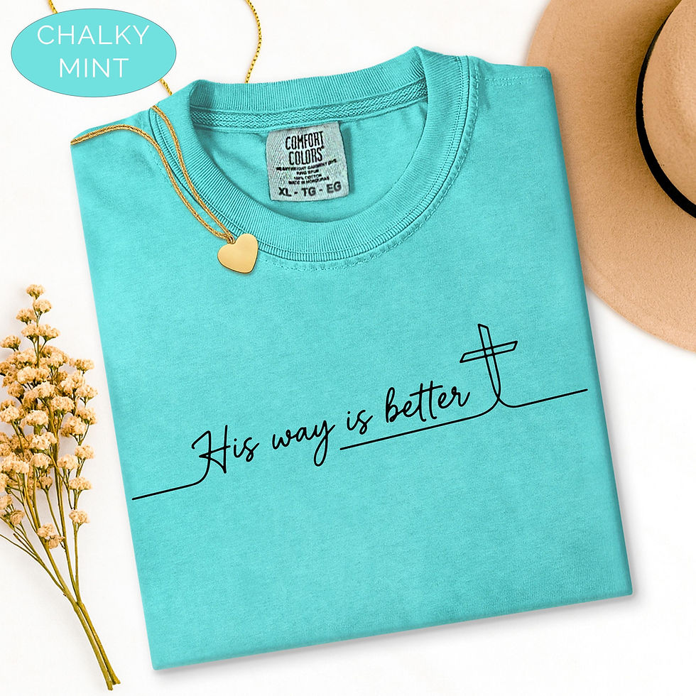 Thumbnail: His Way Is Better Comfort Colors Christian Shirt Jesus Shirt Christian Merch Min