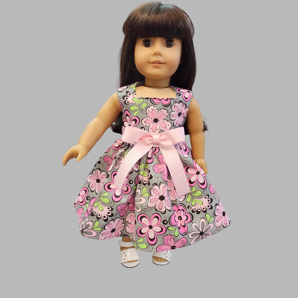 Thumbnail: Floral Doll Dress  18 in Doll Dress  Flowers Dress For 18 in Doll  Dress for Do