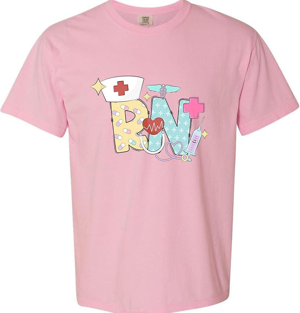 Thumbnail: Cute Registered Nurse Tee - Funny RN Top for Women - Nursing Graduation Gift - N