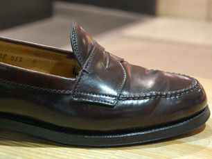 オールデン 甲革裂け補修