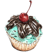 Mint Chocolate Chip Cupcake Drawing_edit