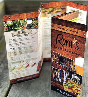 Roni's menu