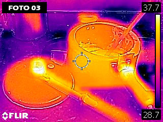 ventilar a cozinha com suporte ventilador de janela imagem termografica