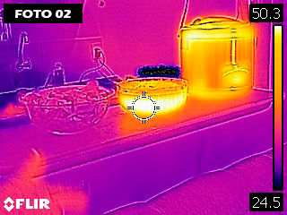 refrescar a cozinha suporte ventilador de janela imagem termografica