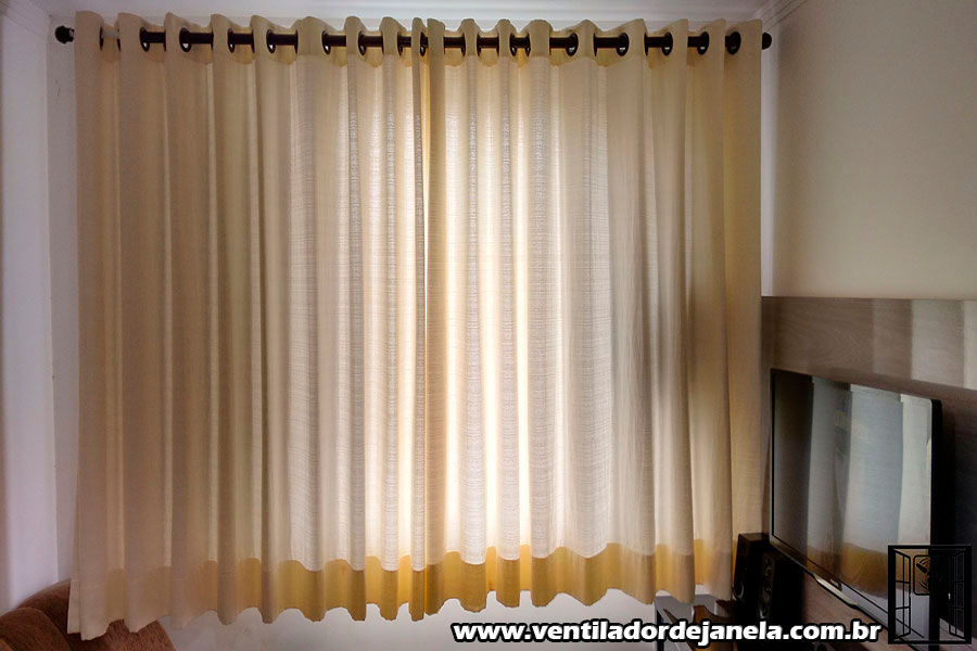 suporte varao cortina ventilador