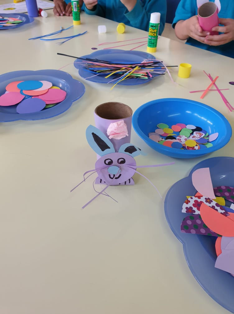 One of the finished projects. A happy Easter bunny