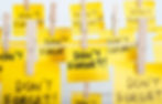A picture of a bunch of post it notes saying "Don't forget."  Speak with Stephanie can help those with trouble with forgetfulness or memory lapses in West Rogers Park IL 60645, 60659, speech therapy for cognition for adults near me