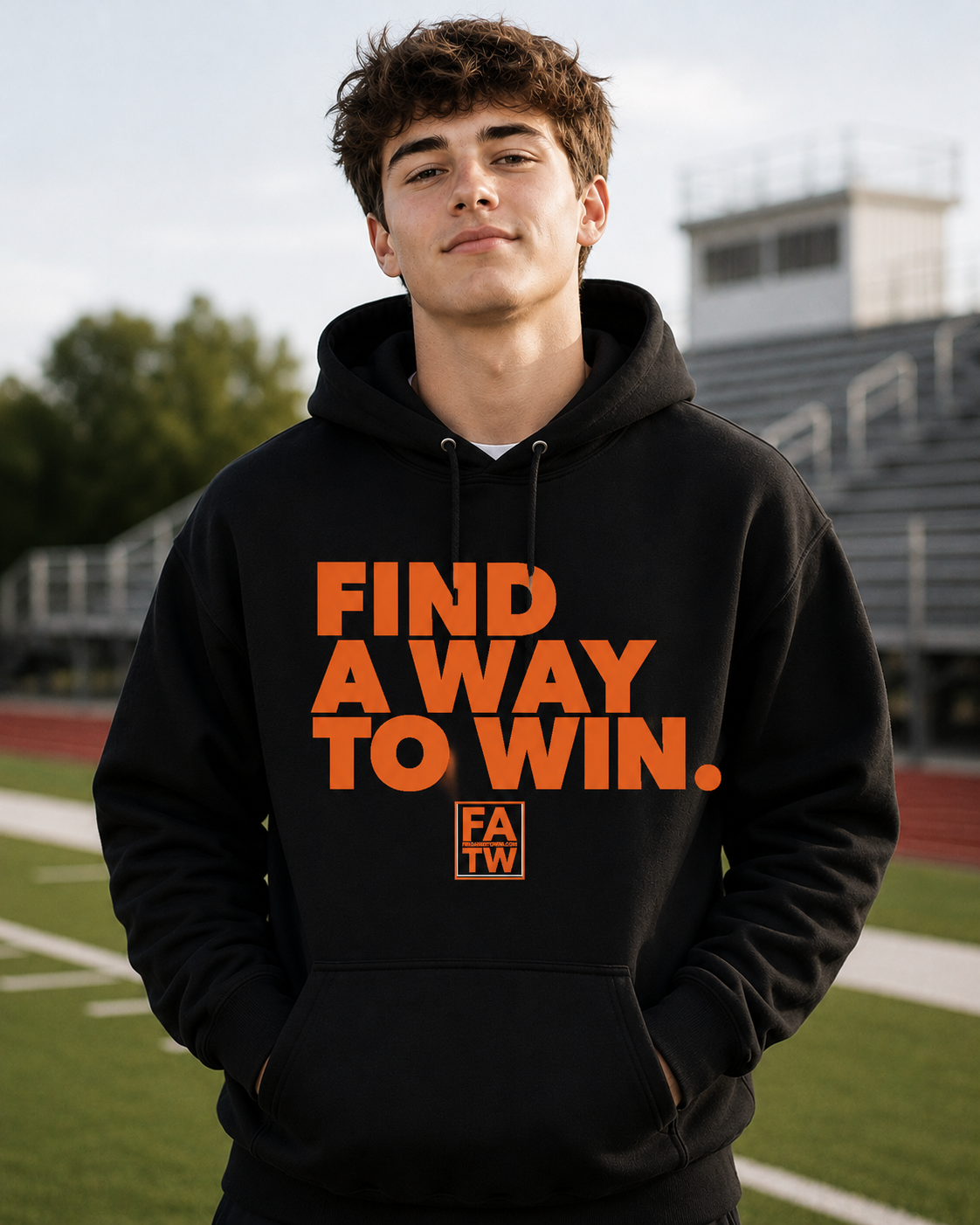 FATW Orange and Black Hoodie