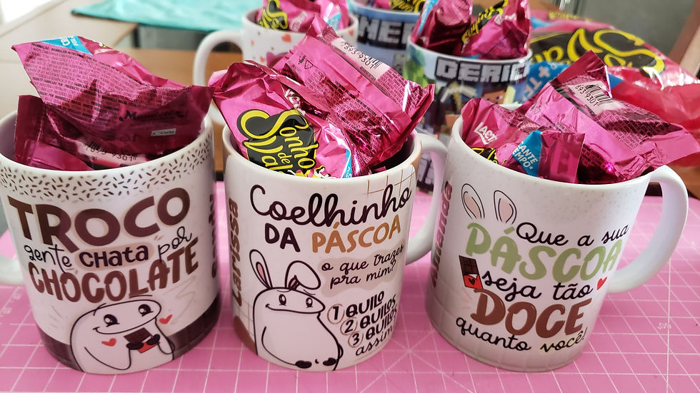 Miniatura: Caneca porcelana com chocolate