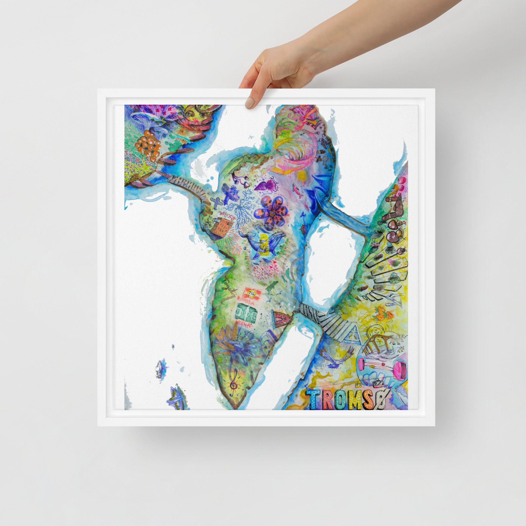 Framed canvas - Tromsø Map
