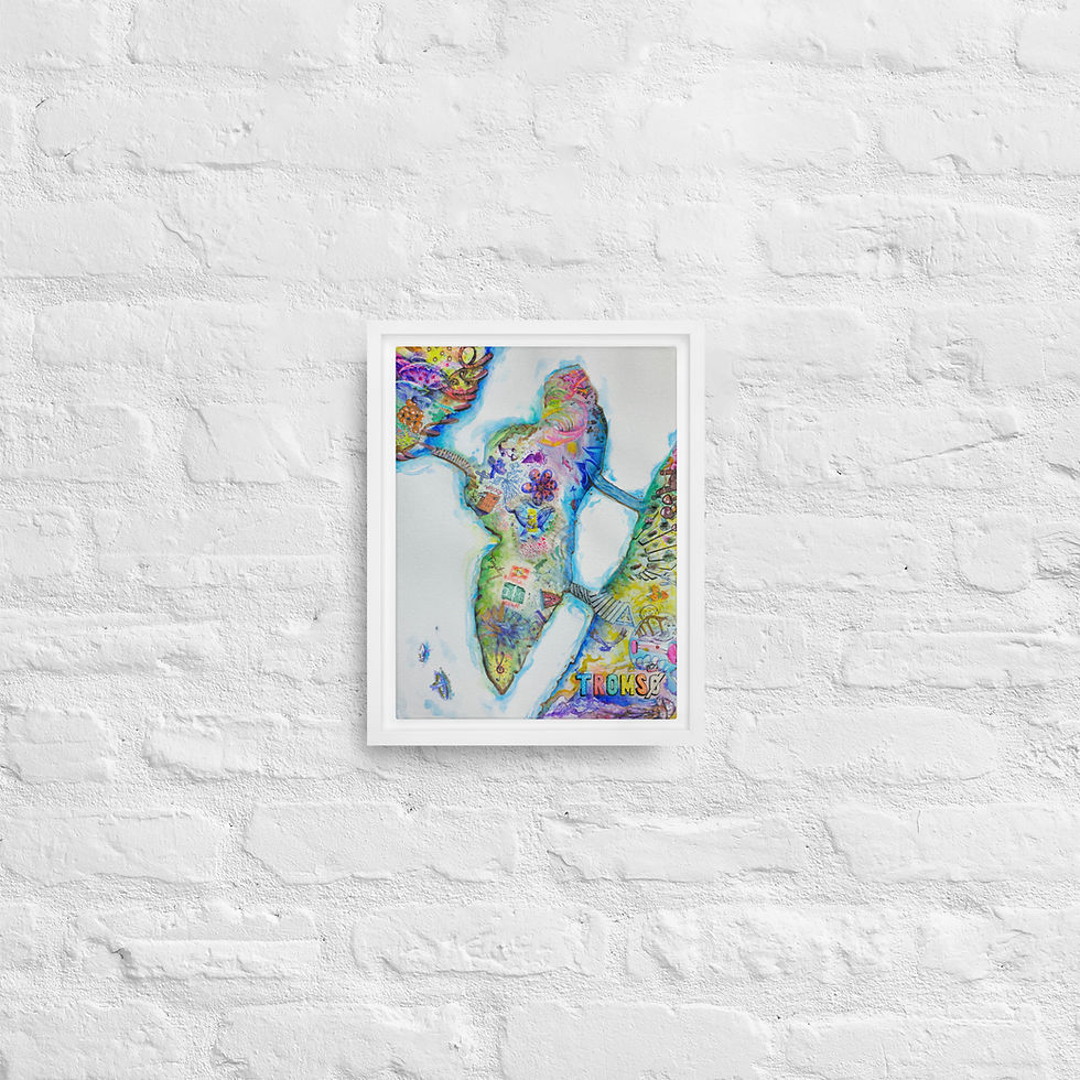 Miniature : Tromsø Map ARt on canvas, Collective work by Tromsø citizens in 2025, Artist creators, Noui