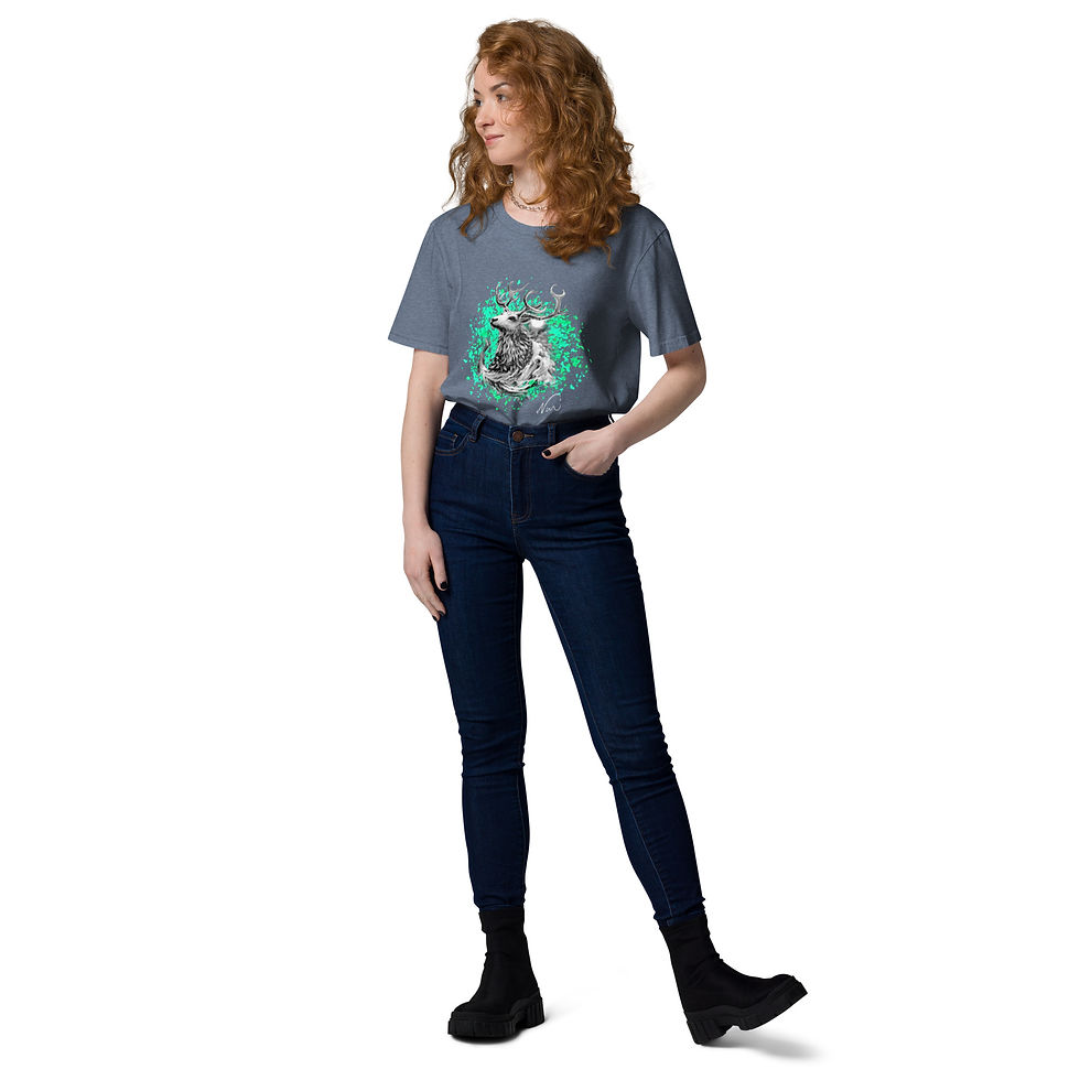 Miniatyrbilde: 69 Reindeer bio splashy on unisex tshirt