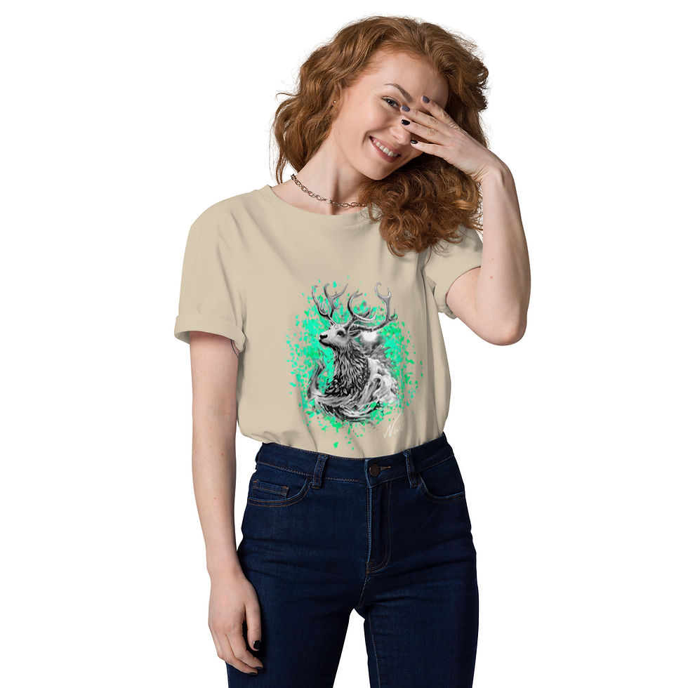 Miniatyrbilde: 69 Reindeer bio splashy on unisex tshirt