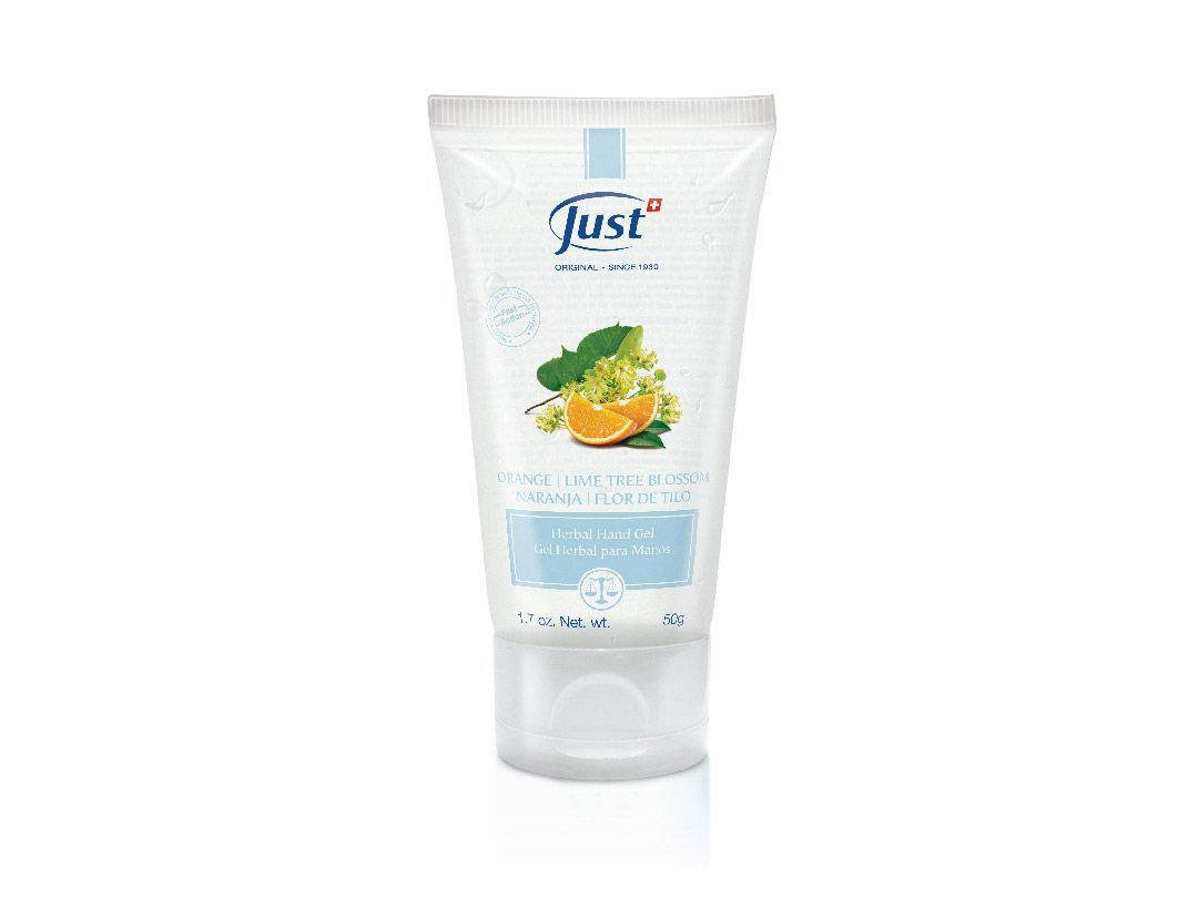 Gel para manos Just con Naranja y Flores de Tilo