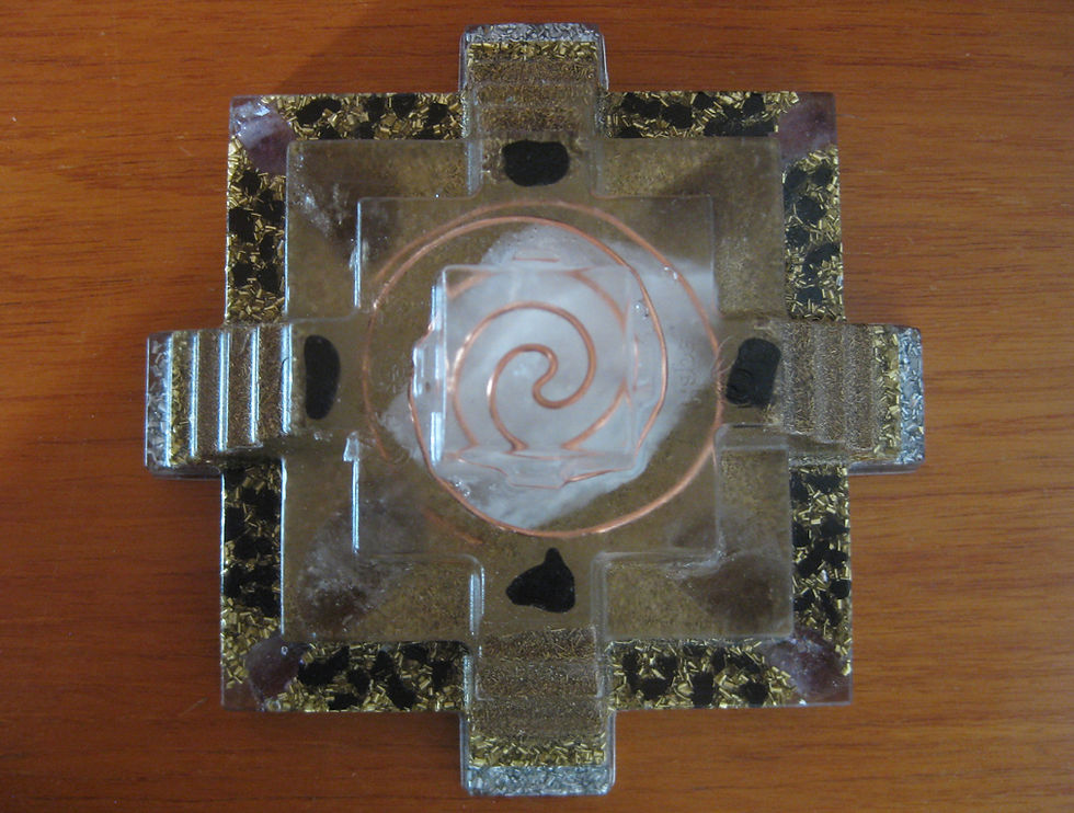 Thumbnail: Rose Quartz Mayan Orgonite Pyramid