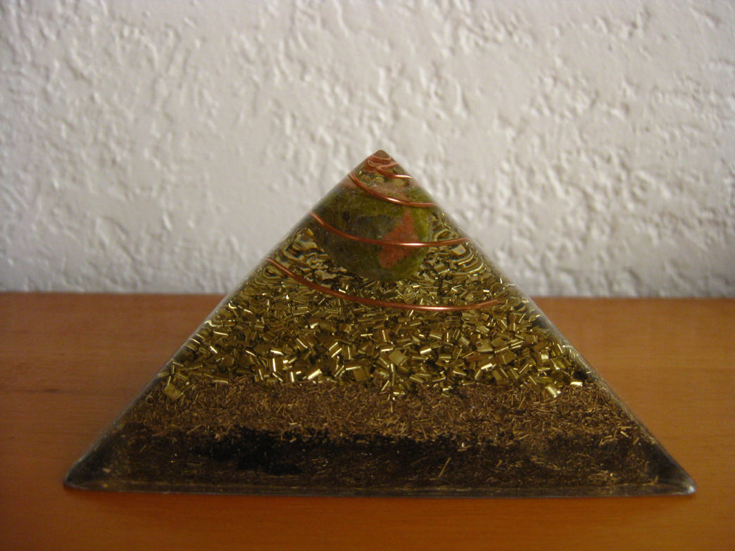 Small Unakite Orgonite Pyramid