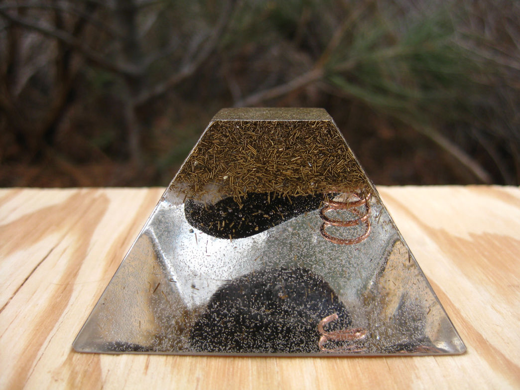 Black Tourmaline Orgonite Ziggurat Pyramid