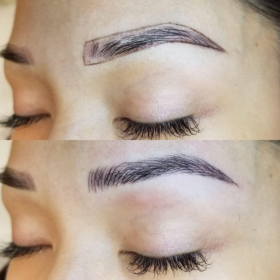 090118 Khristine Flores Microblading Before After