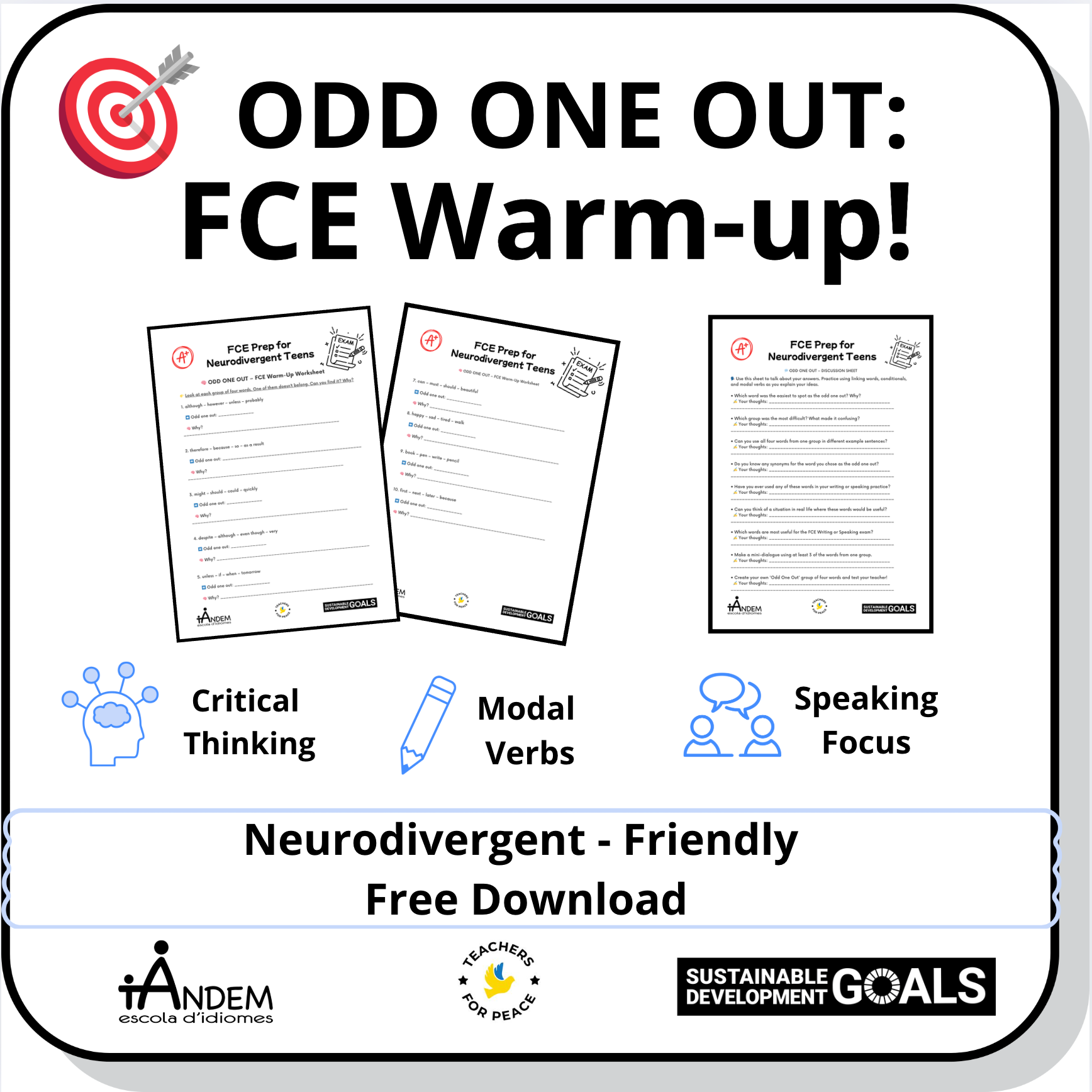 ODD ONE OUT: FCE Warm-Up – Neurodivergent-Friendly