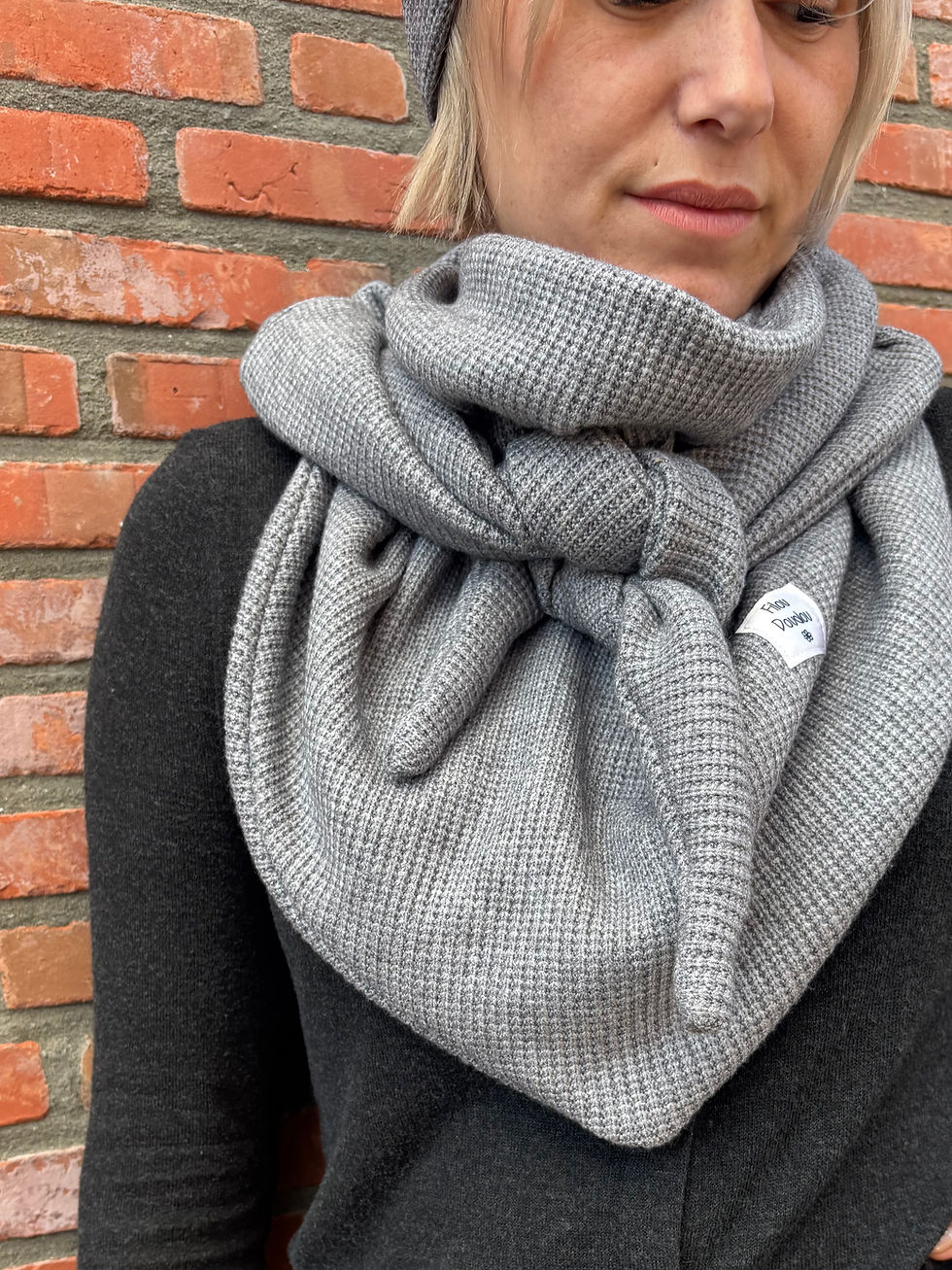 Miniature : Ensemble hiver femme maille douce gris foncé