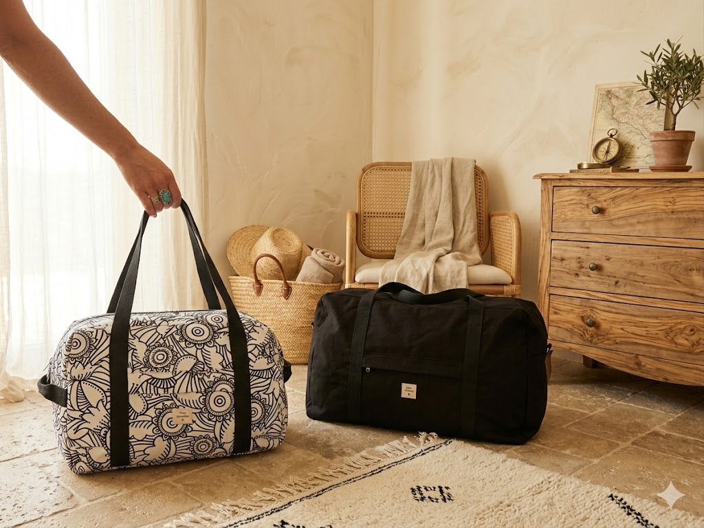 Duo sac voyage Horizon abstrait noir