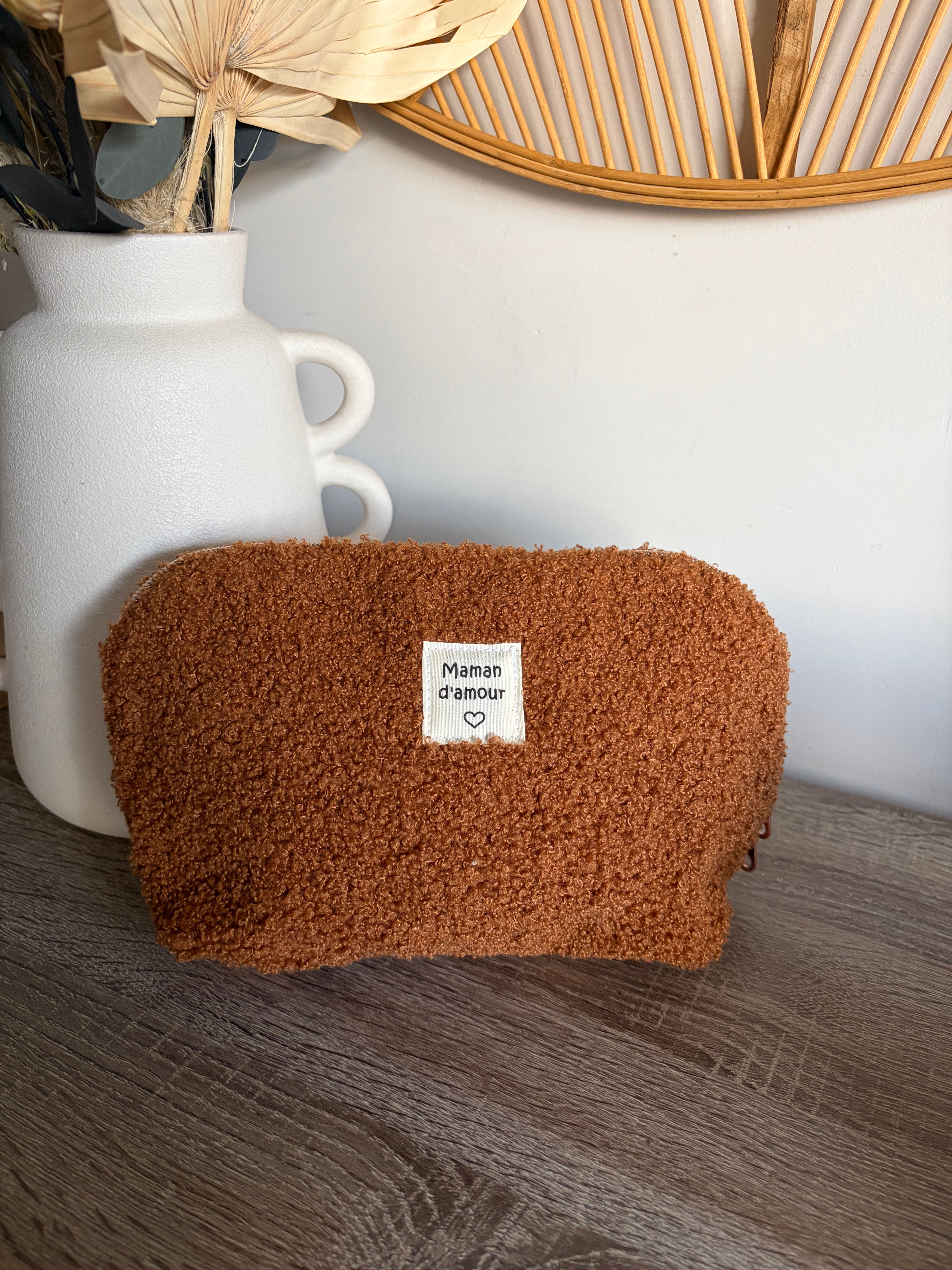 Trousse maman d’amour bouclette camel