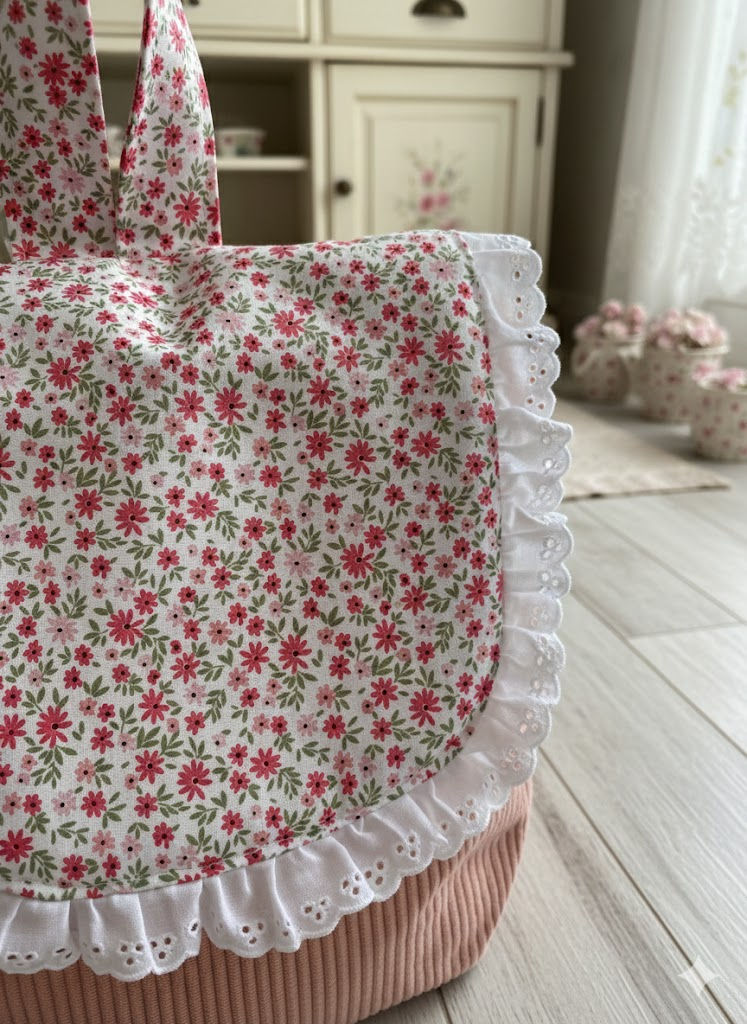 Miniature : Sac à dos enfant velours rose poudré