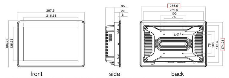 Thumbnail: MDITM-101-M5, 10.1" Industrial Touch Monitor