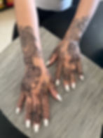 floral grid jagua hands