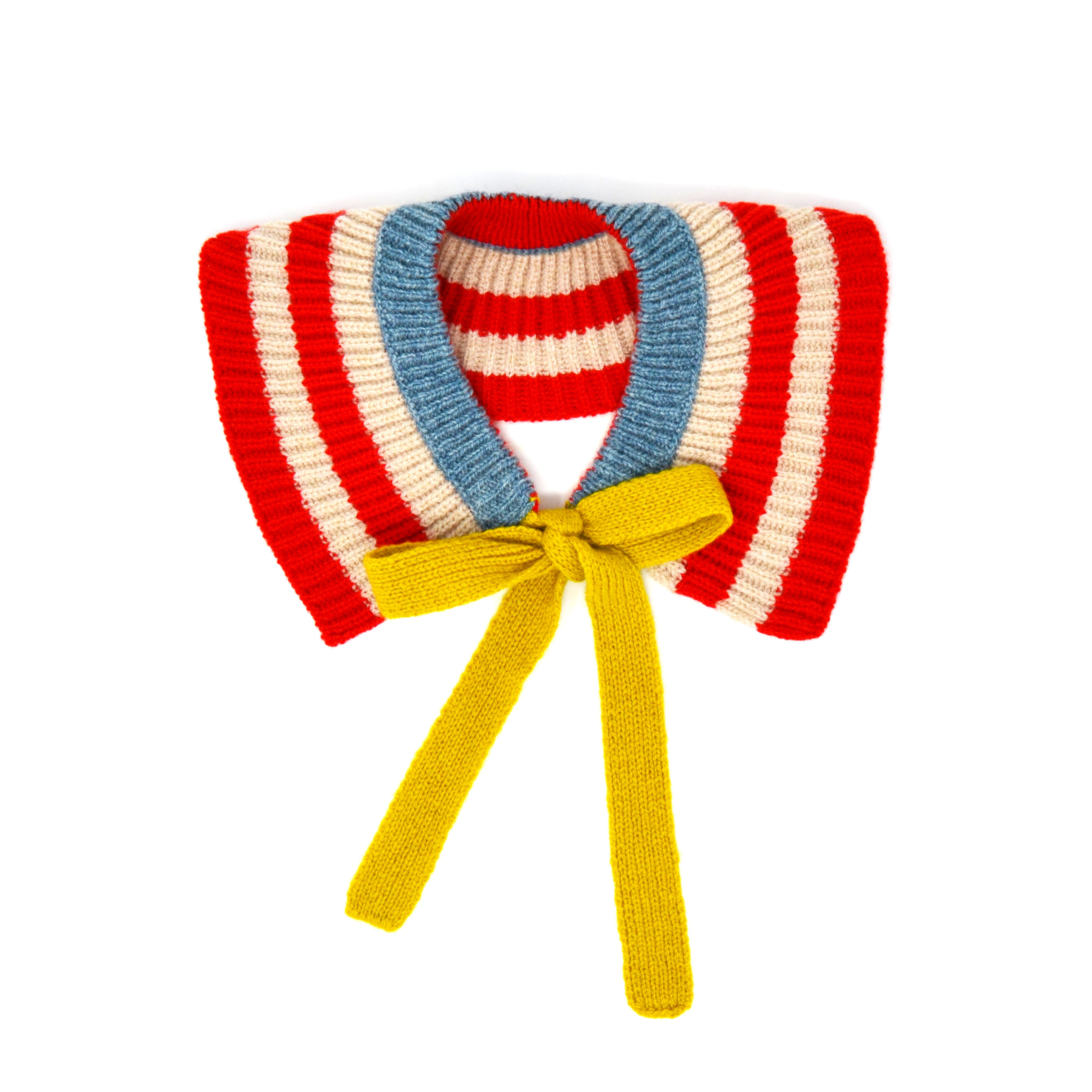 POPPY/OATMEAL STRIPE COLLAR