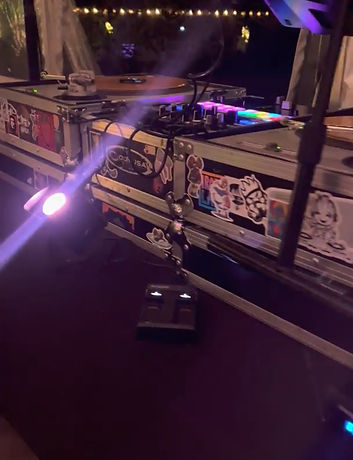 Dacnefloor lights on dj table at an even part in Houston Tx