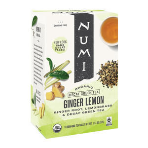 Numi Decaf Ginger Lemon Tea cs 6/16 ct