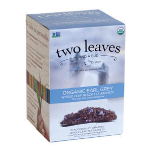 Two Leaves and a Bud Tea Organic Earl Grey cs 6/15 ct