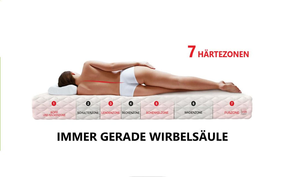 Miniaturbild: FDM Taschenfederkern Matratze FRANKFURT H3 H4 100x200 7 Zonen