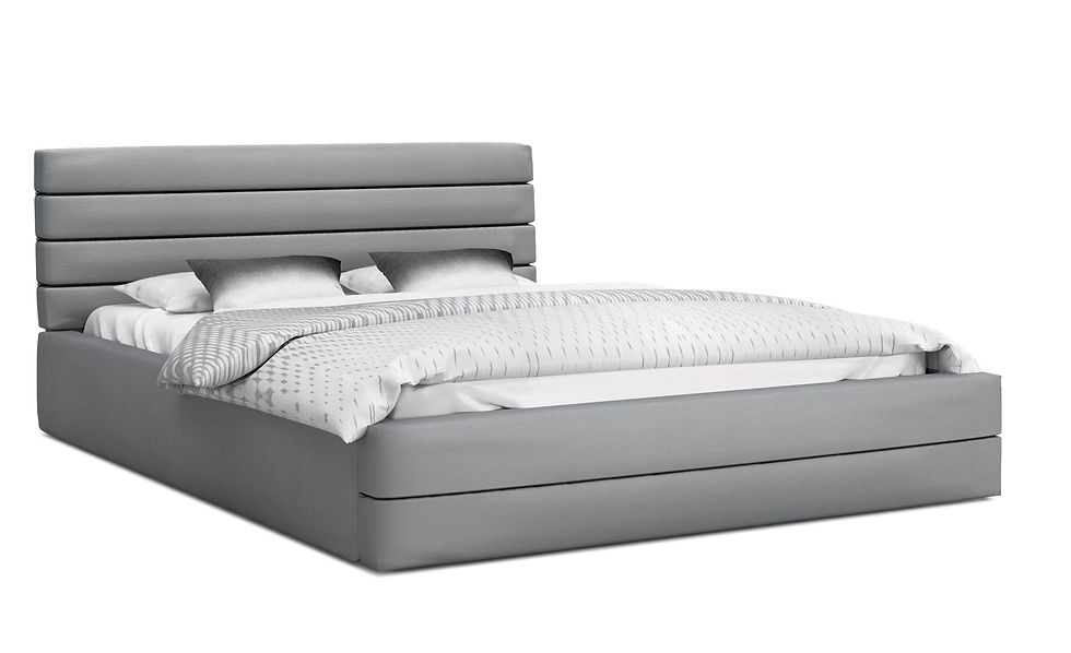 Miniaturbild: Doppelbett FRANKFURT 120x200 Bettrahmen, Lattenrost Grau