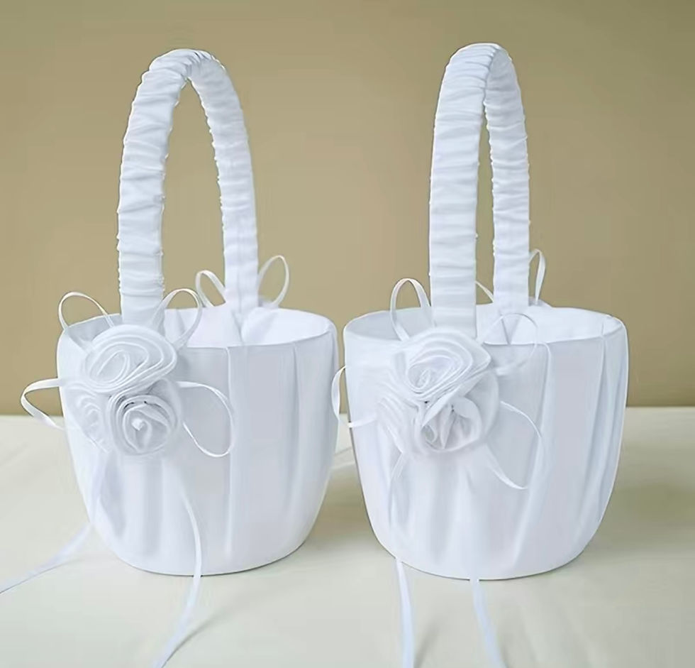 Thumbnail: Flower baskets and ring pillows