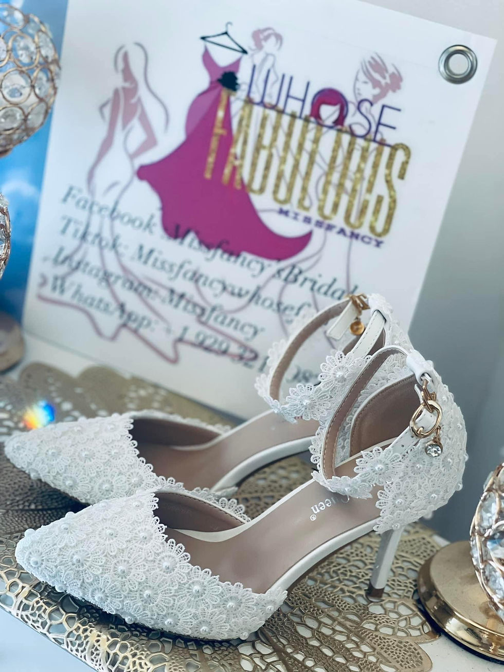 Thumbnail: White bridal party shoes 