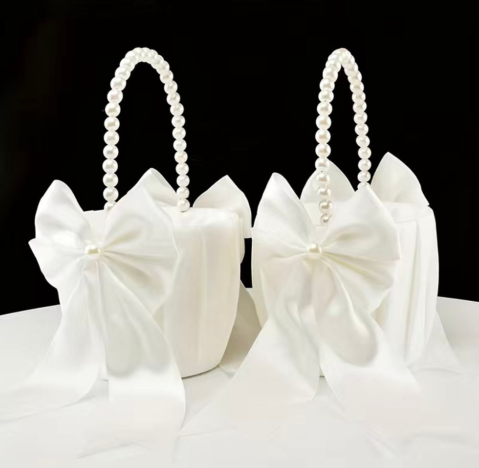 Thumbnail: Flower baskets and ring pillows
