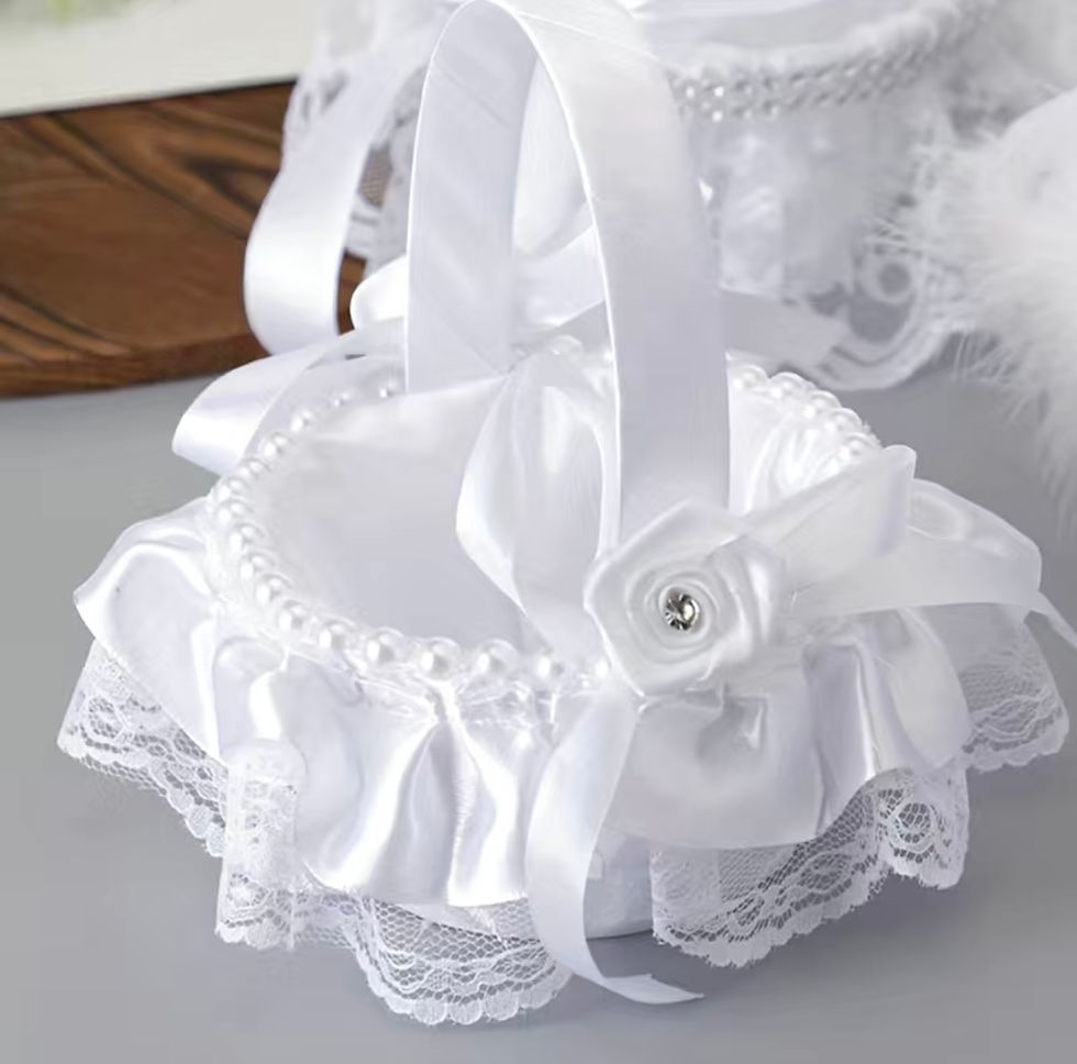 Thumbnail: Flower baskets and ring pillows