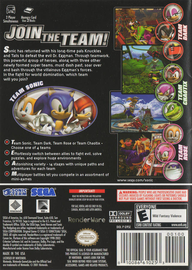 Thumbnail: Sonic Heroes