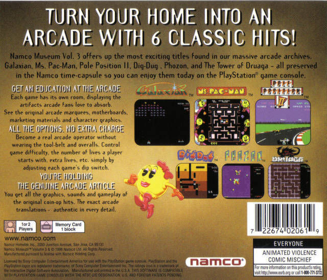Thumbnail: Namco Museum Volume 3