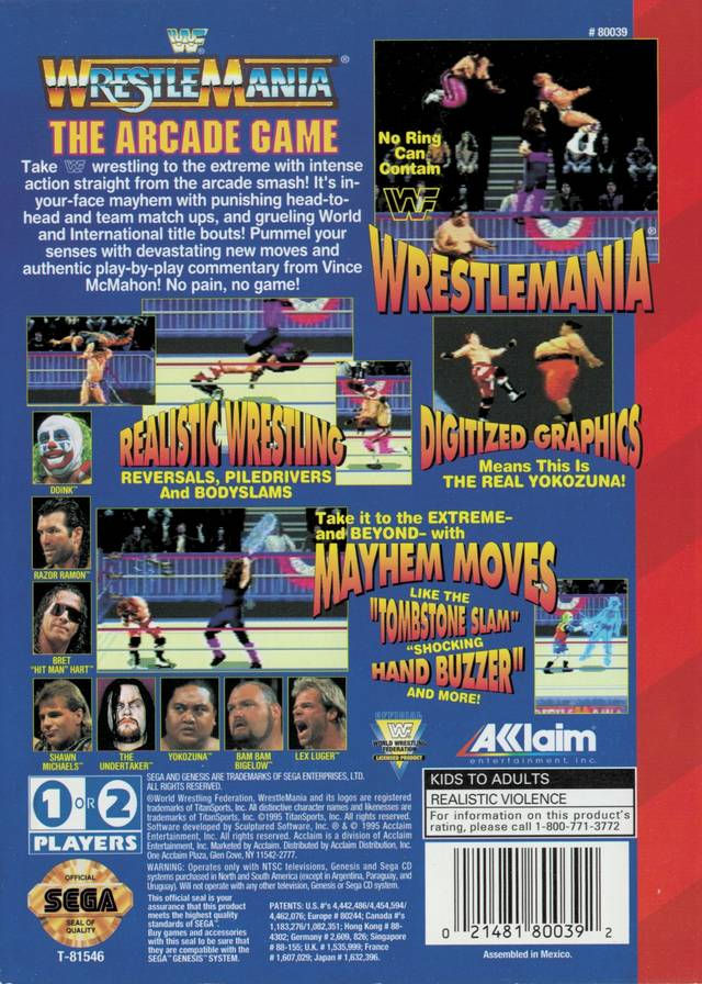 Thumbnail: WWF Wrestlemania Arcade Game