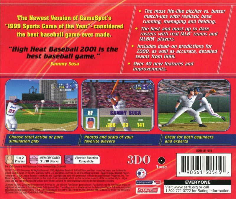 Thumbnail: Sammy Sosa High Heat Baseball 2001