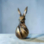 รูปปั้นกระต่ายสไตล์โมเดิร์นท่านั่ง (Modern Sitting Rabbit Sculpture) สำหรับตกแต่งบ้าน สวน คาเฟ่ โรงแรม และพื้นที่เชิงพาณิชย์