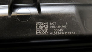 Datamatrix laser marking on automotive components